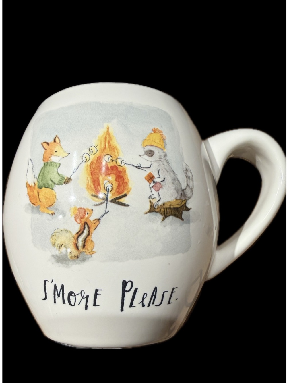 Rae Dunn "S'more Please" barrel mug from the Artisan Collection by Magenta.